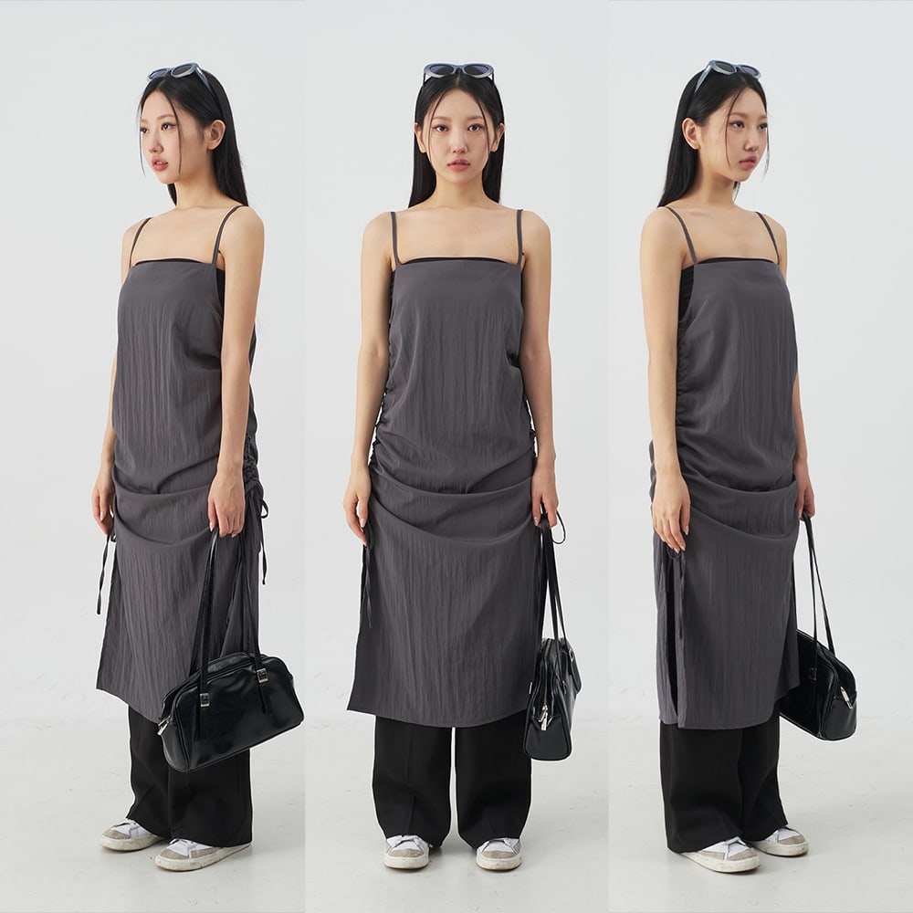 Shirred Sleeveless Dress CY31