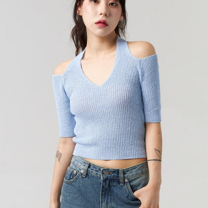 halter-neck-knit-top-cl312