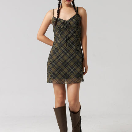 checkered-camisole-mini-dress-cg321