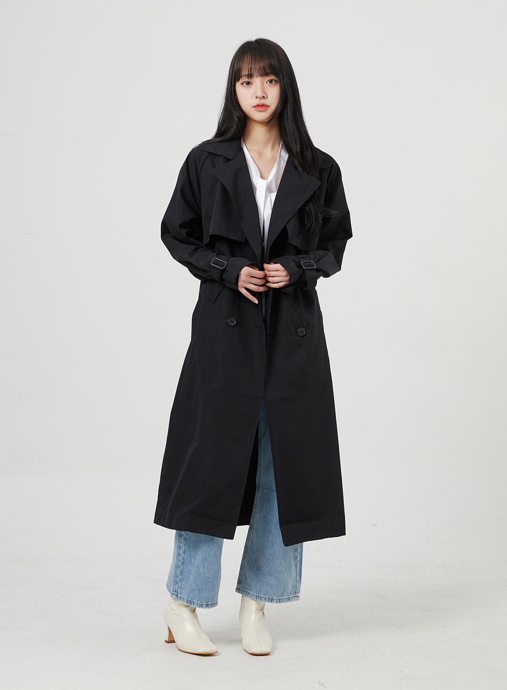 Button Trench Coat OF328