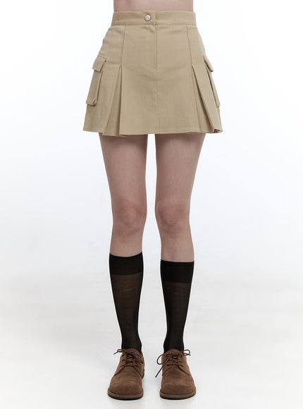 cargo-chic-mini-skirt-oo429 / Beige