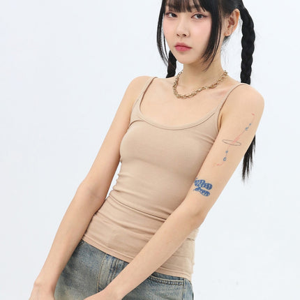 basic-tank-top-in314 / Beige