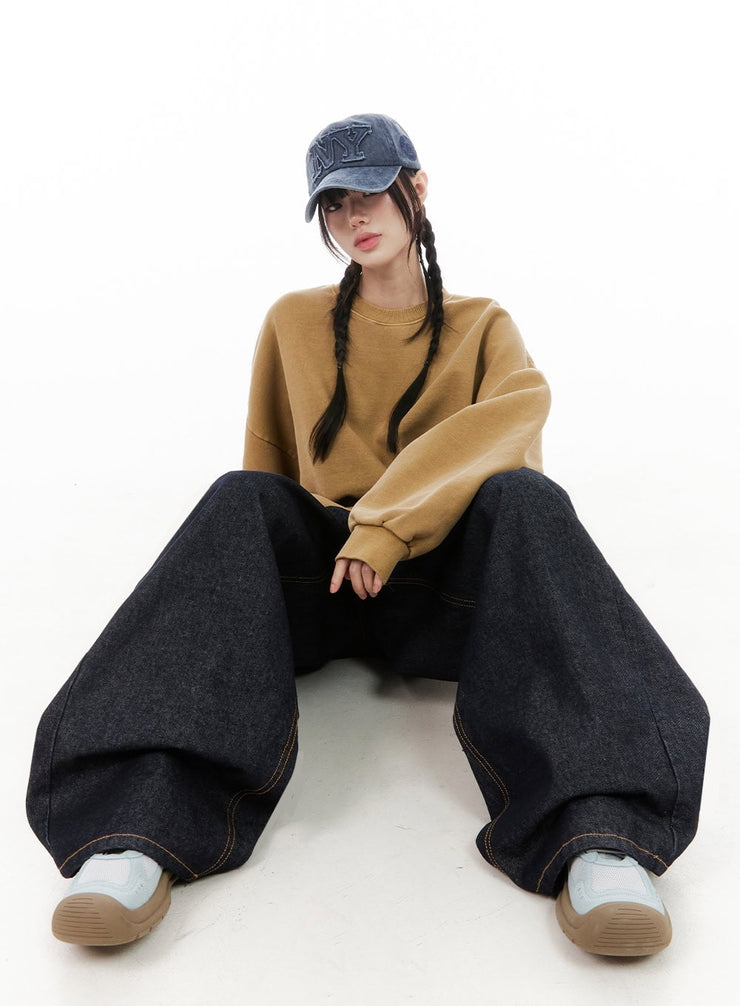 cozy-oversized-crewneck-in427 / Beige