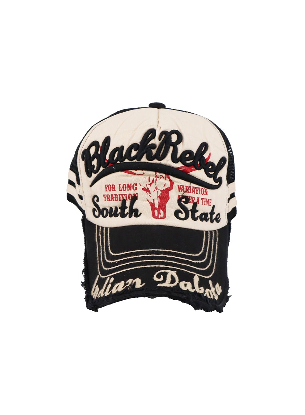 mens-stitched-lettering-hat-iu405 / Black