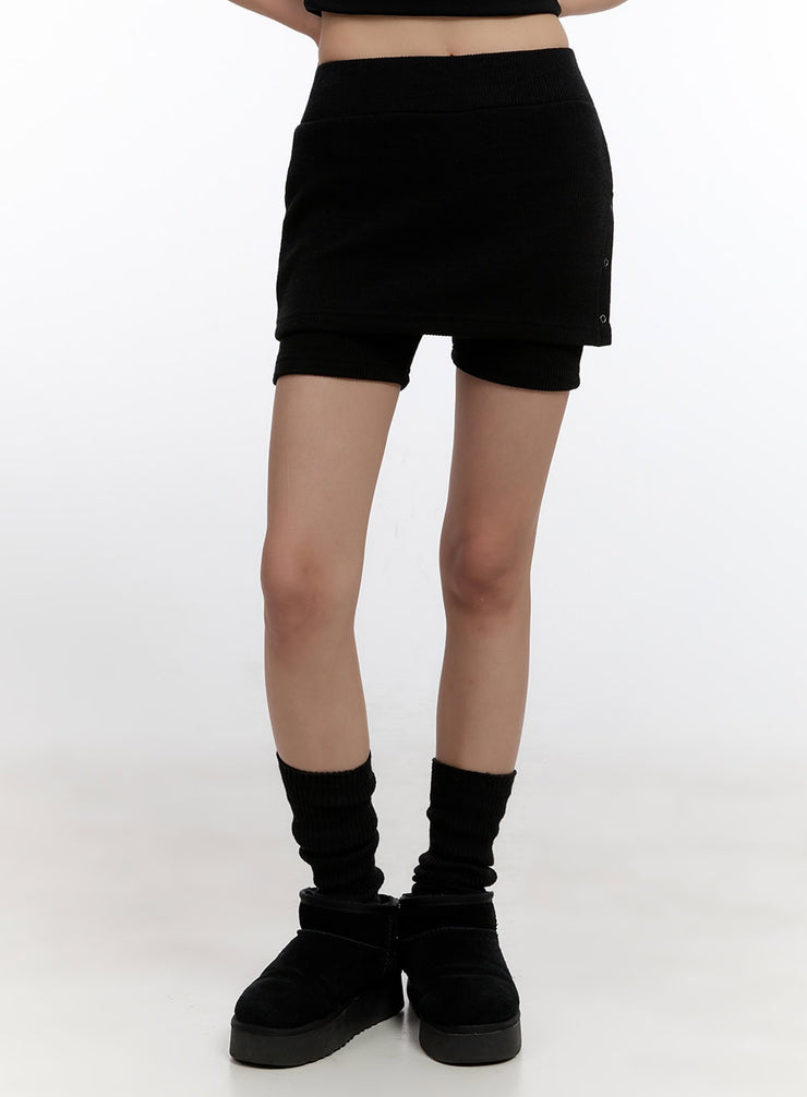 comfy-knit-shorts-cn421 / Black