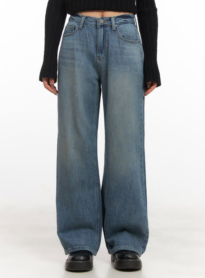 Christine Washed Wide-Leg Jeans CJ517