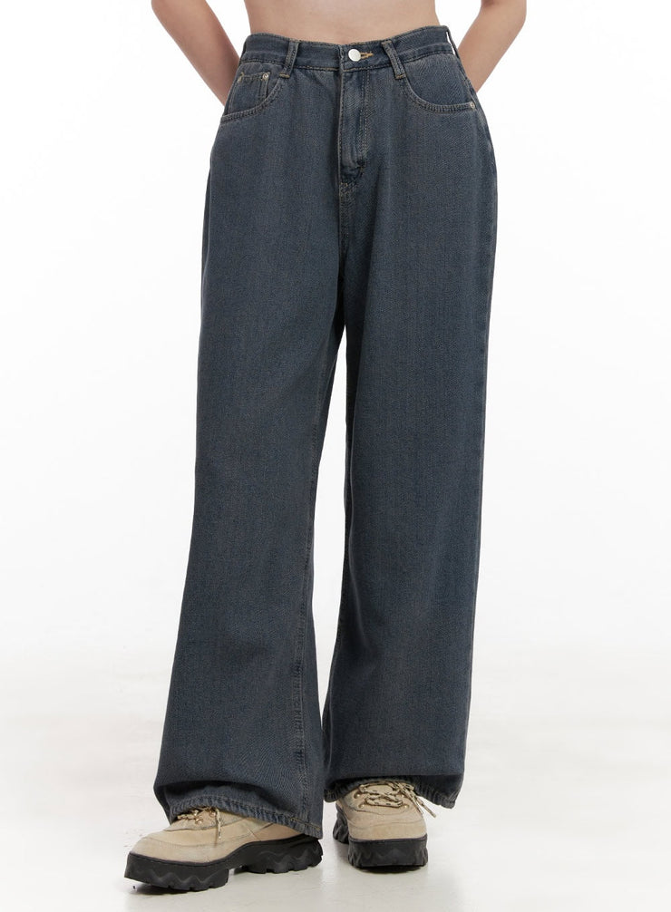 cher-comfy-cotton-wide-leg-jeans-od403 / Blue