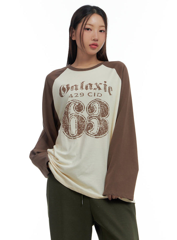 oversized-raglan-graphic-t-shirt-cs424 / Brown