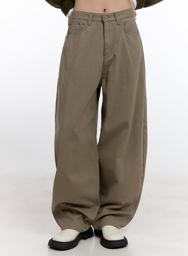 comfort-wide-leg-trousers-cn421 / Dark beige