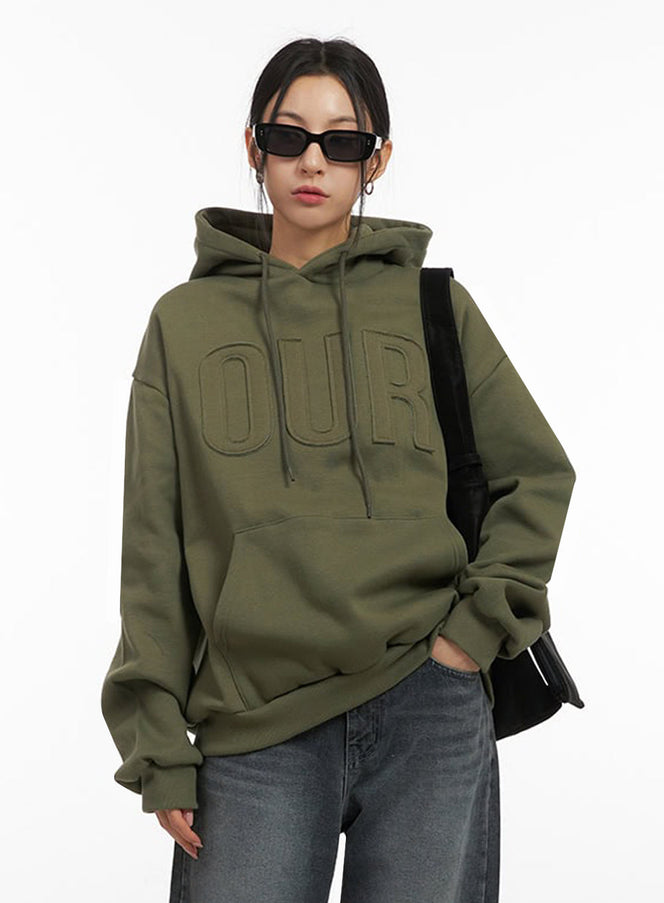 Oversized Embroidered Hoodie IJ503