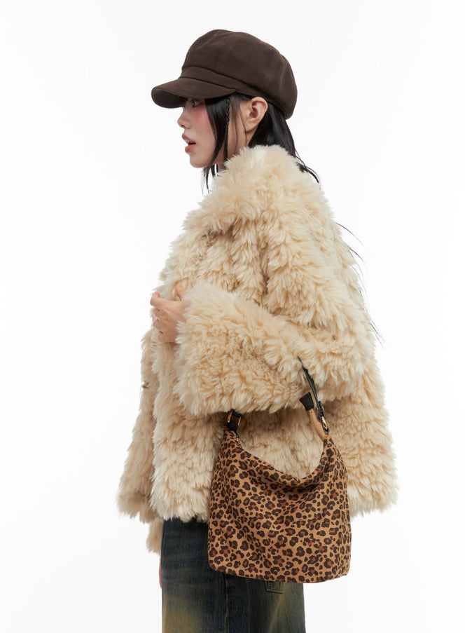 leopard-suede-tote-bag-io430 / Leopard