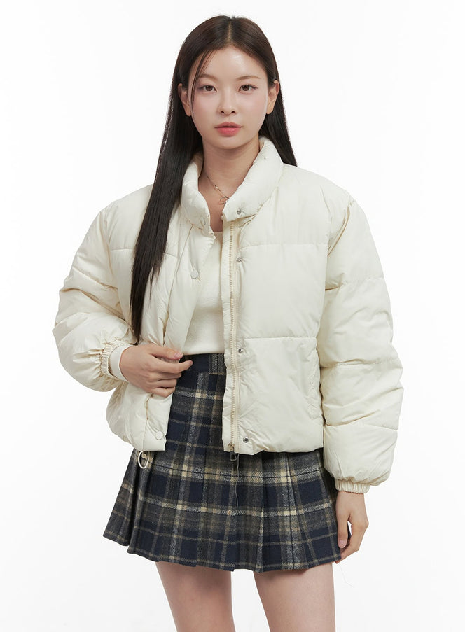 basic-puffer-jacket-oo416 / Light beige