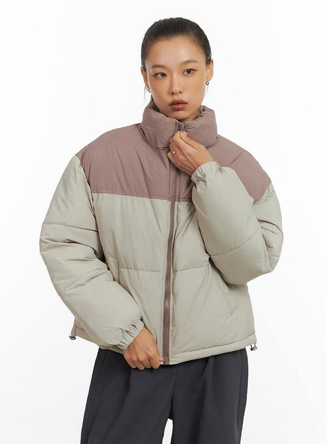 frostynight-long-sleeve-puffer-jacket-io409 / Pink