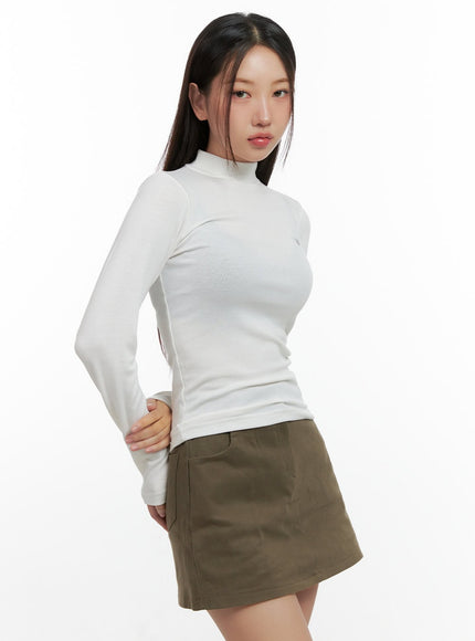 simplychic-solid-turtle-neck-top-cn412 / White