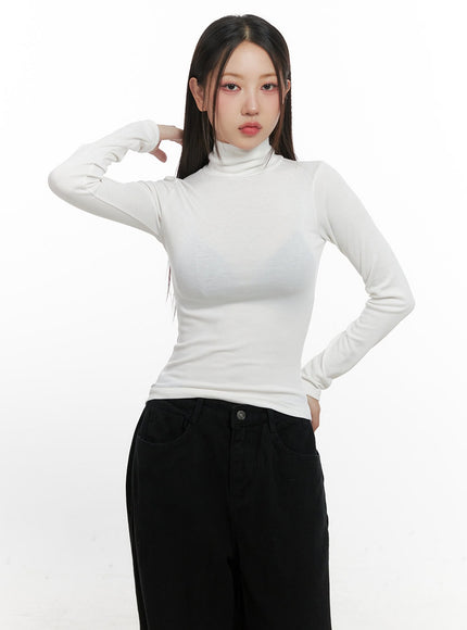 slimfit-turtle-neck-top-cn415 / White