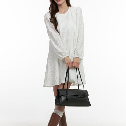 comfy-cotton-mini-dress-oo421 / White