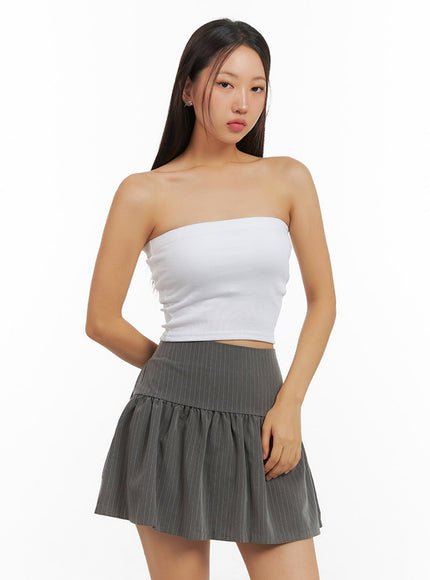 essentials-crop-tube-top-is402 / White