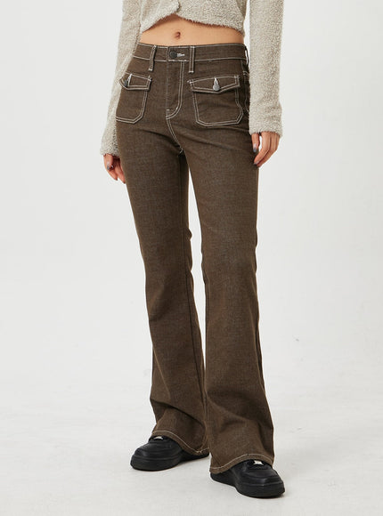 Twin Pocket Bootcut Pants CF328