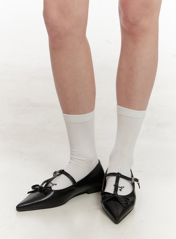 ribbon-strap-buckled-flats-if505 / black