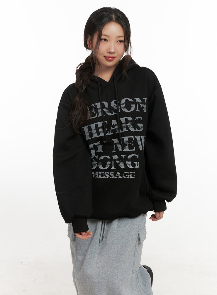 soft-touch-graphic-hoodie-cn426 / Black