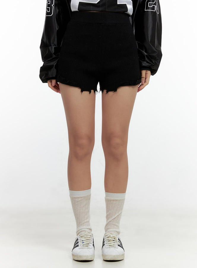 slim-fit-polyester-shorts-cn406 / Black