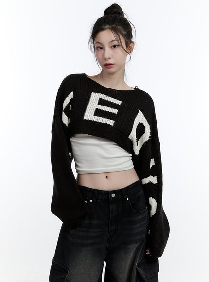 Super Cropped Graphic Sweater CJ522