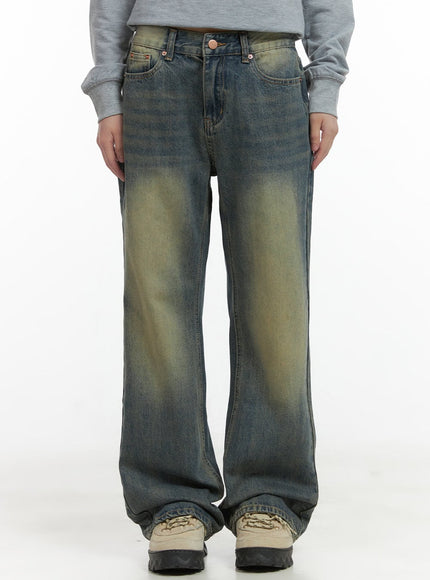 vera-semi-wide-denim-jeans-co410 / Blue