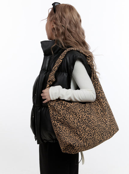 leopard-print-shoulder-bag-cn422 / Brown