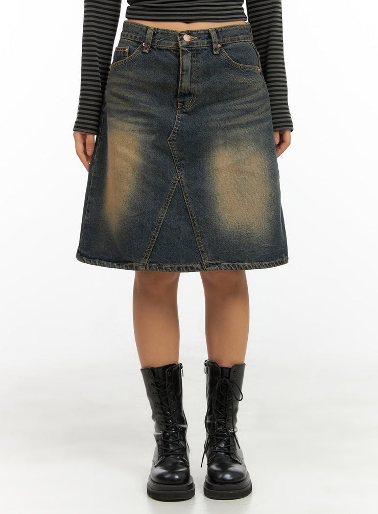 denim-dream-midi-skirt-cg423 / Dark blue