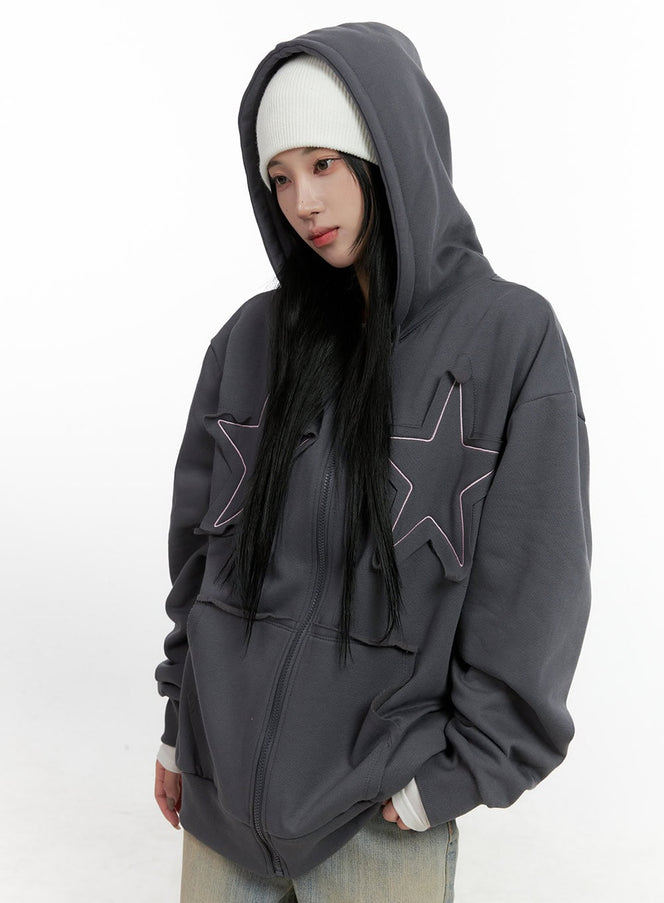 urbanpatch-oversize-graphic-hoodie-cn411 / Dark gray