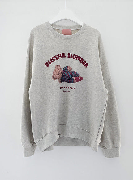 Sleeping Bear Print Sweatshirt