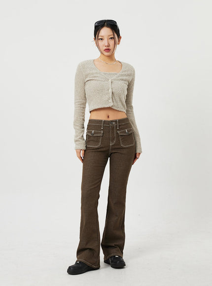 Twin Pocket Bootcut Pants CF328