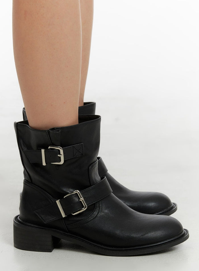 faux-leather-buckle-boots-cm427