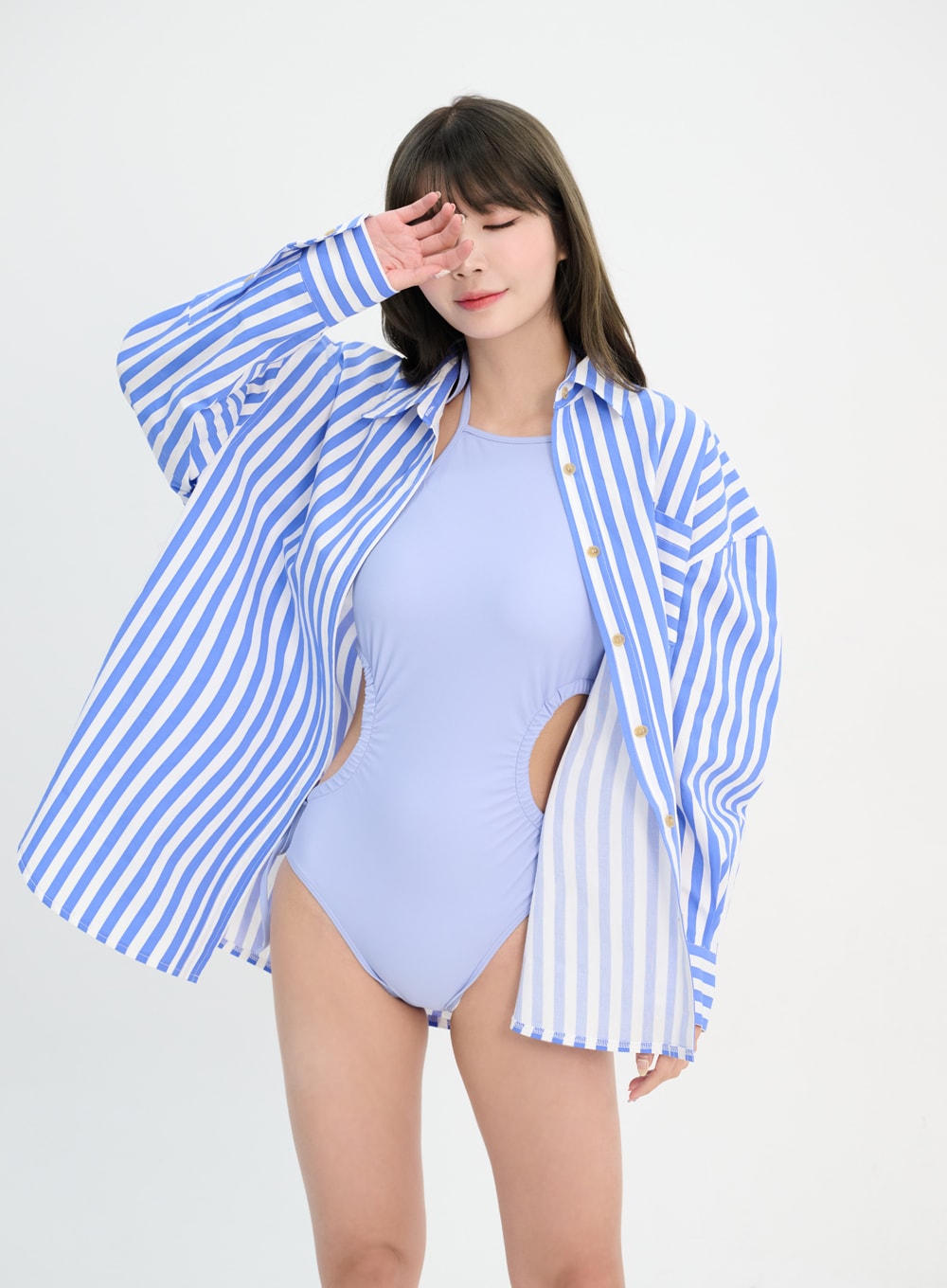 Stripe Oversized Shirt IM302