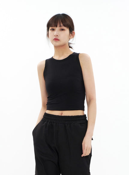 Round Neck Cropped Tank Top CA05