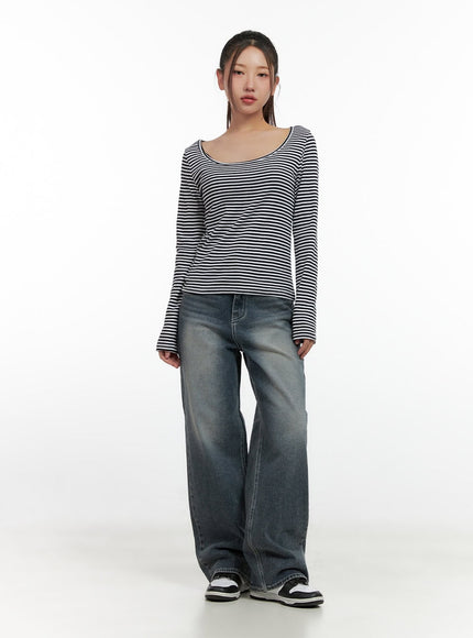 striped-cotton-u-neck-long-sleeve-tee-cn412