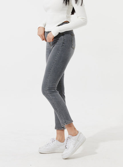 High Waist Ankle Jeans IM307