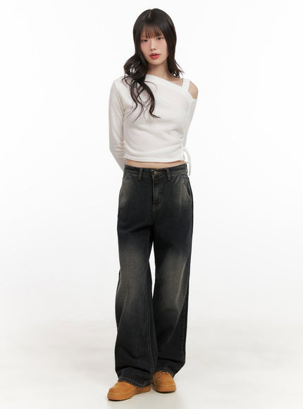 Bridget Washed Wide-Leg Jeans CJ501