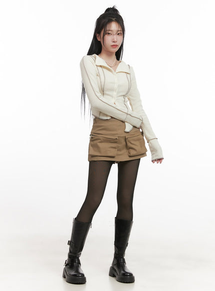 Cargo Big-Pocket Mini Skirt CJ516