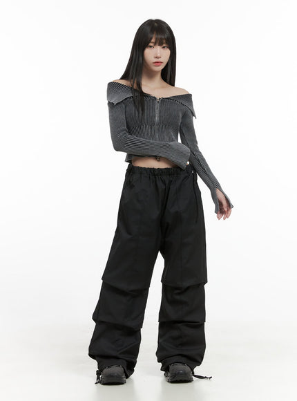 pintuck-striing-banded-wide-fit-pants-cs419