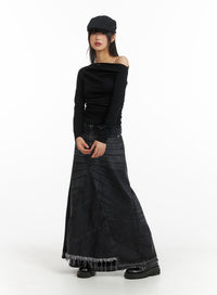 destroyed-hem-maxi-denim-skirt-cm413