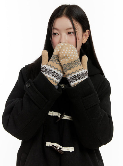 nordic-mittens-on408 / Beige