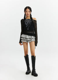 frill-layered-mini-skirt-cd321