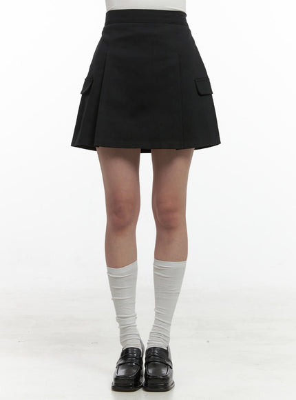 elegant-solid-mini-skirt-with-pockets-os416