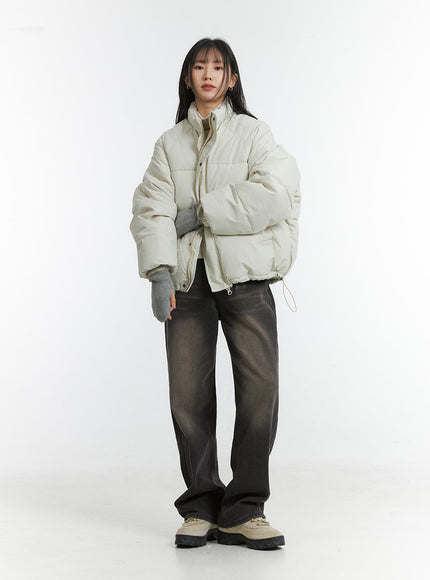 solid-zip-up-stand-collar-puffer-jacket-od315