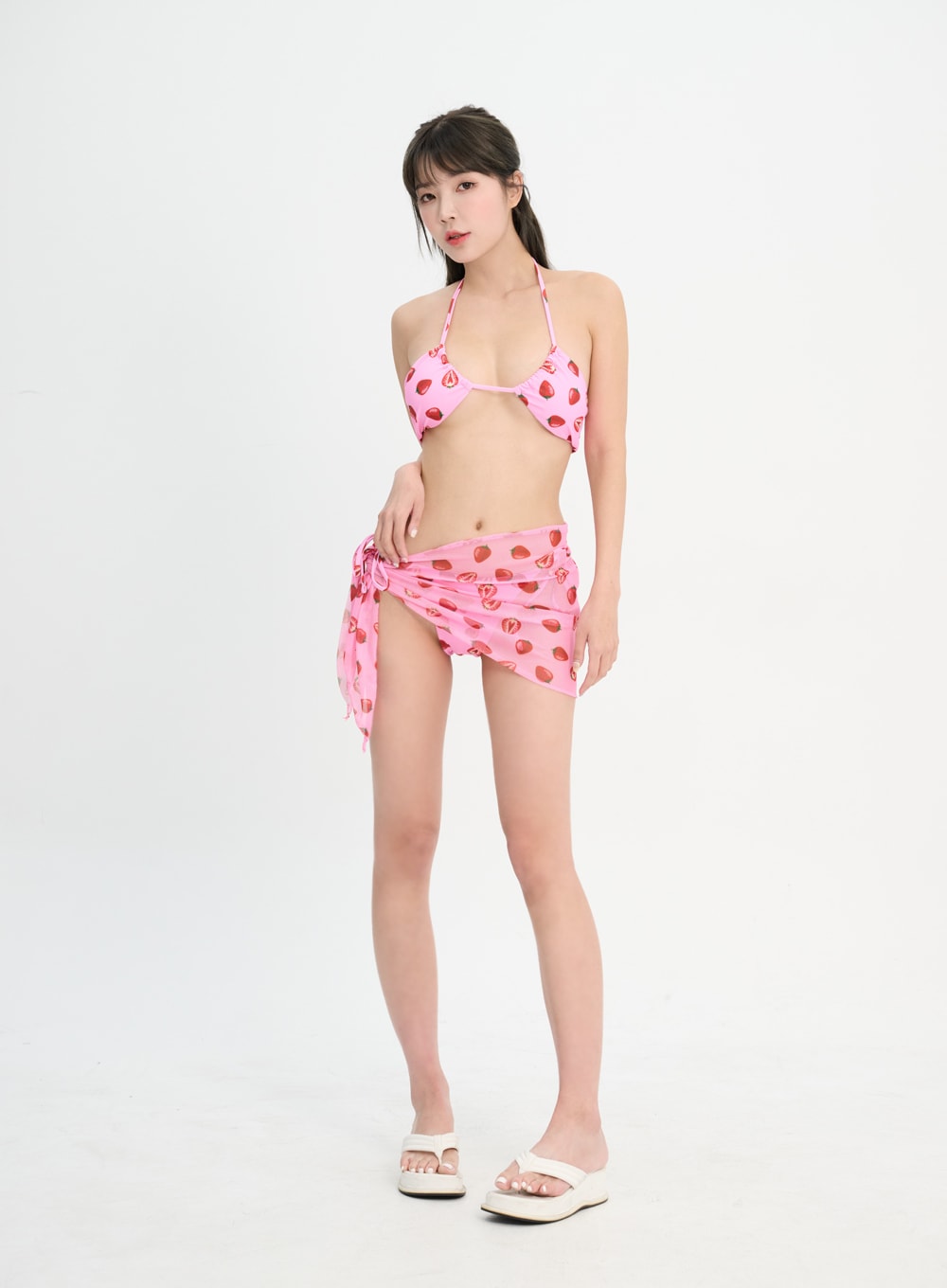 Strawberry Bikini And Sarong Set IM302