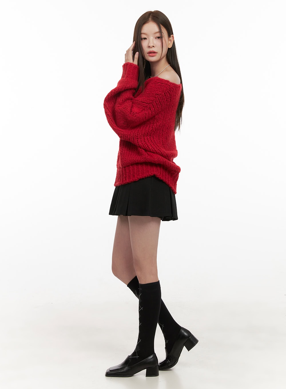 one-shoulder-solid-sweater-od412