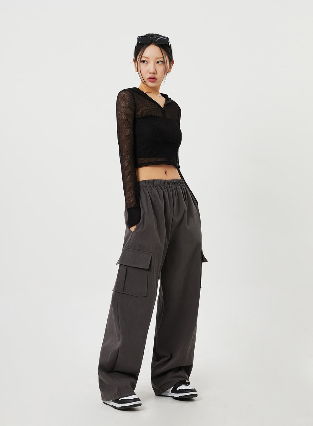 Cargo Wide Leg Track Pants CM302