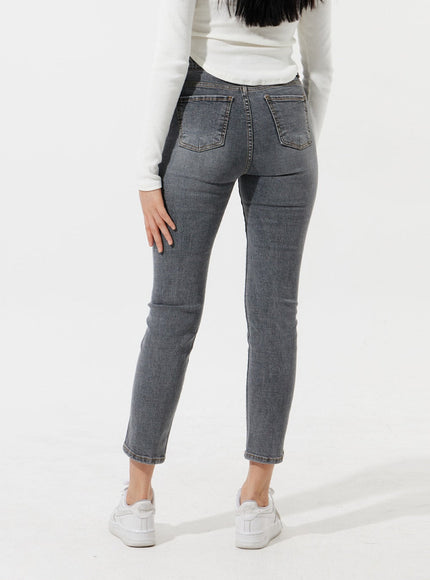 High Waist Ankle Jeans IM307