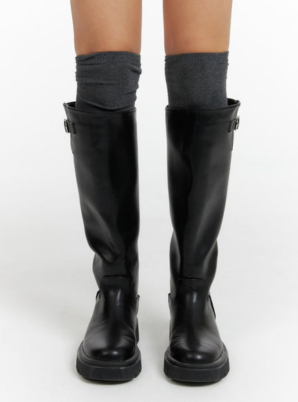 basic-faux-leather-buckle-knee-high-boots-cf416